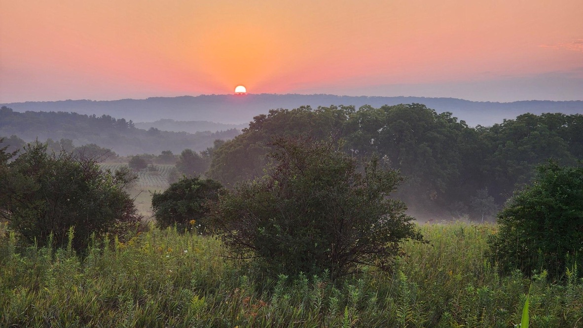Badgerton Prairie at sunrise — Ridgeway, Wisconsin